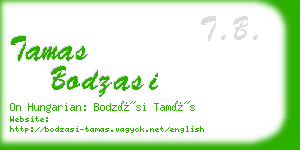 tamas bodzasi business card